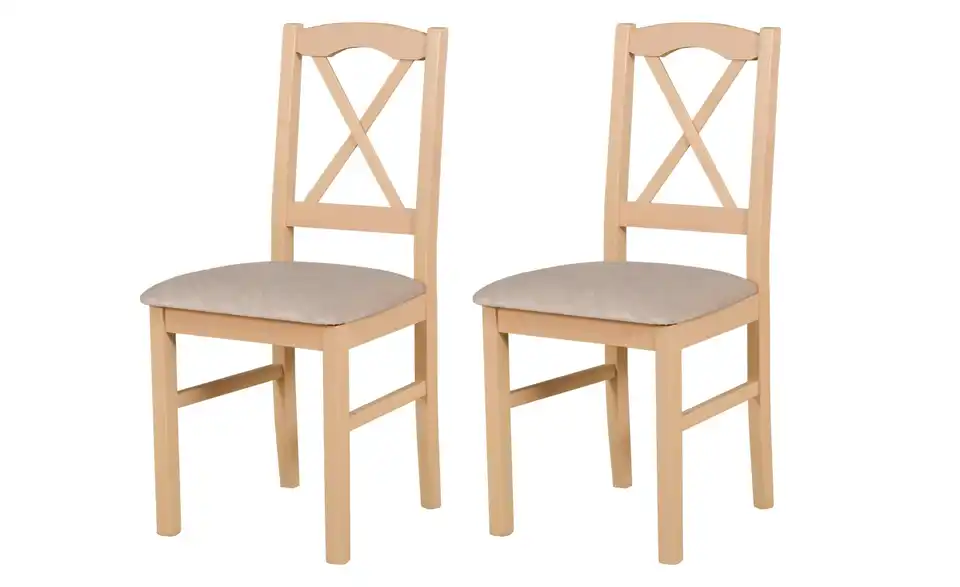 Esszimmerstuhl 2er-Set BHL 43|94|40 cm, Webstoff