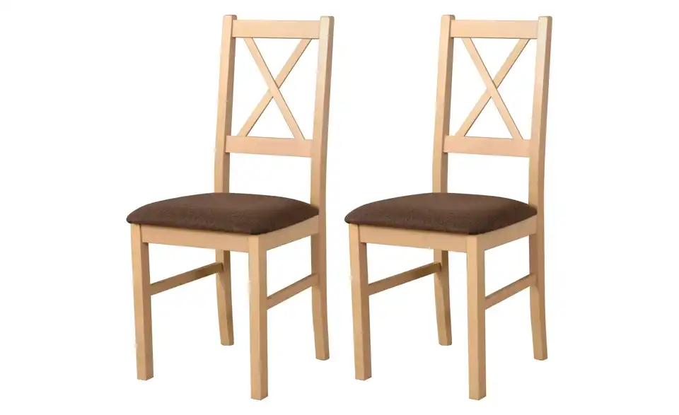 Esszimmerstuhl 2er-Set BHL 43|94|40 cm, Webstoff