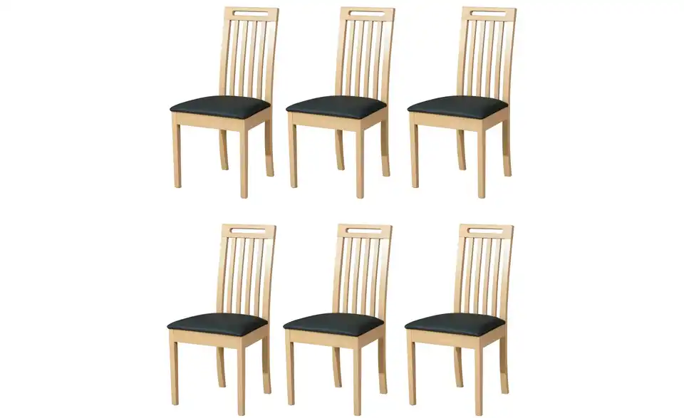 Esszimmerstuhl 6er-Set BHL 47|96|43 cm, Webstoff