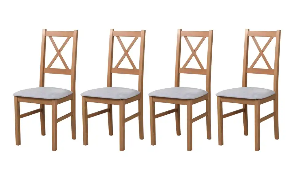 Esszimmerstuhl 4er-Set BHL 43|94|40 cm, Webstoff