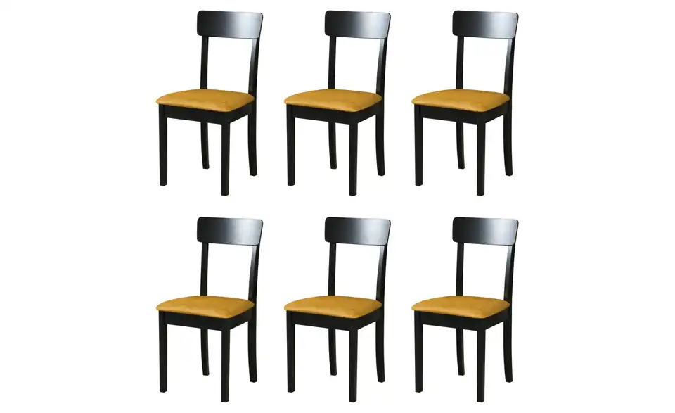 Esszimmerstuhl 6er-Set BHL 43|86|40 cm, Webstoff