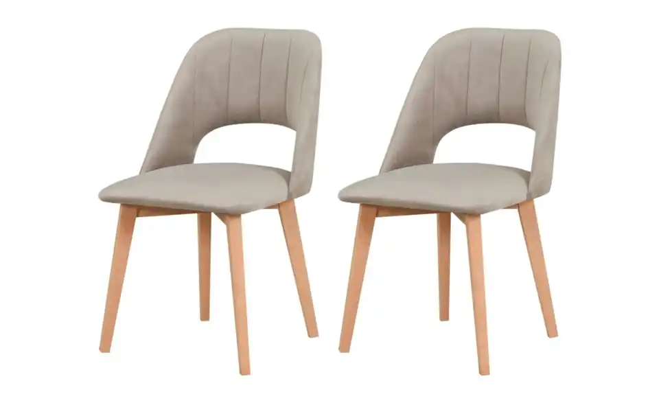 Esszimmerstuhl 2er-Set Levi BHL 48|83|47 cm, Webstoff