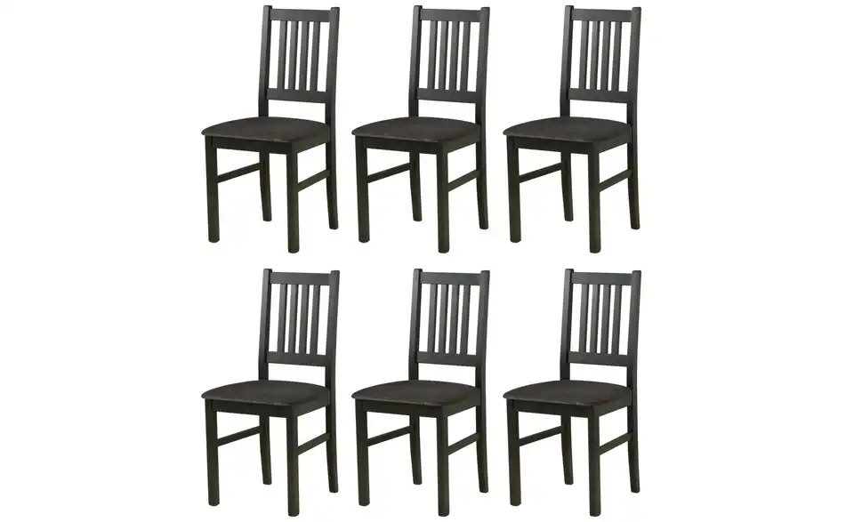 Esszimmerstuhl 6er-Set BHL 43|90|40 cm, Webstoff
