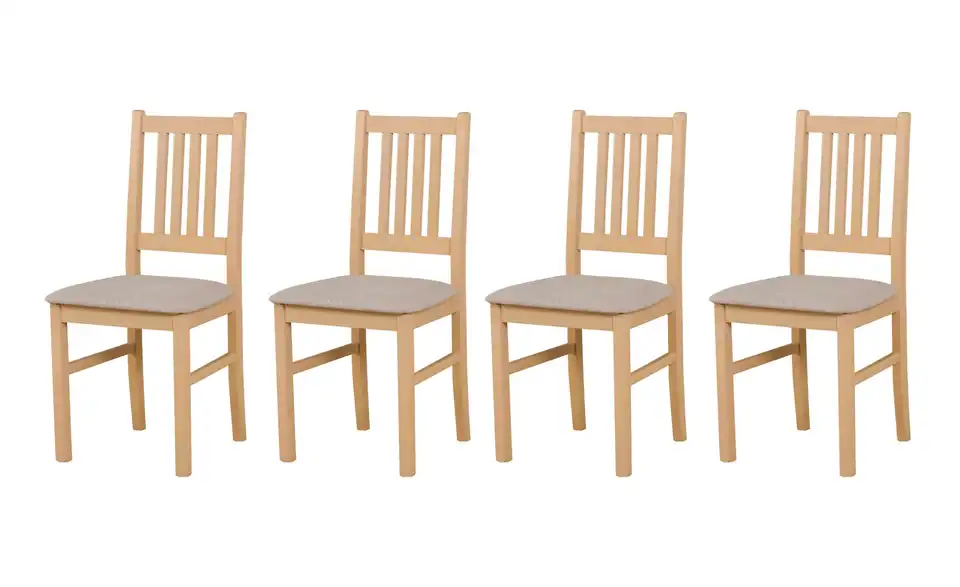 Esszimmerstuhl 4er-Set BHL 43|90|40 cm, Webstoff