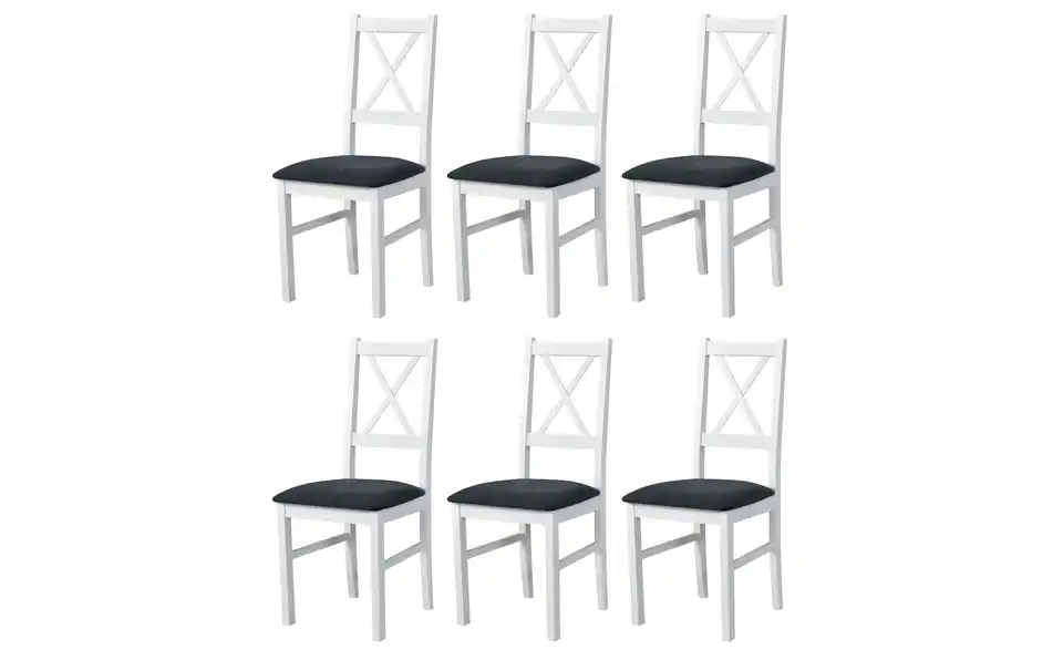 Esszimmerstuhl 6er-Set Nilo BHL 43|94|40 cm, Webstoff