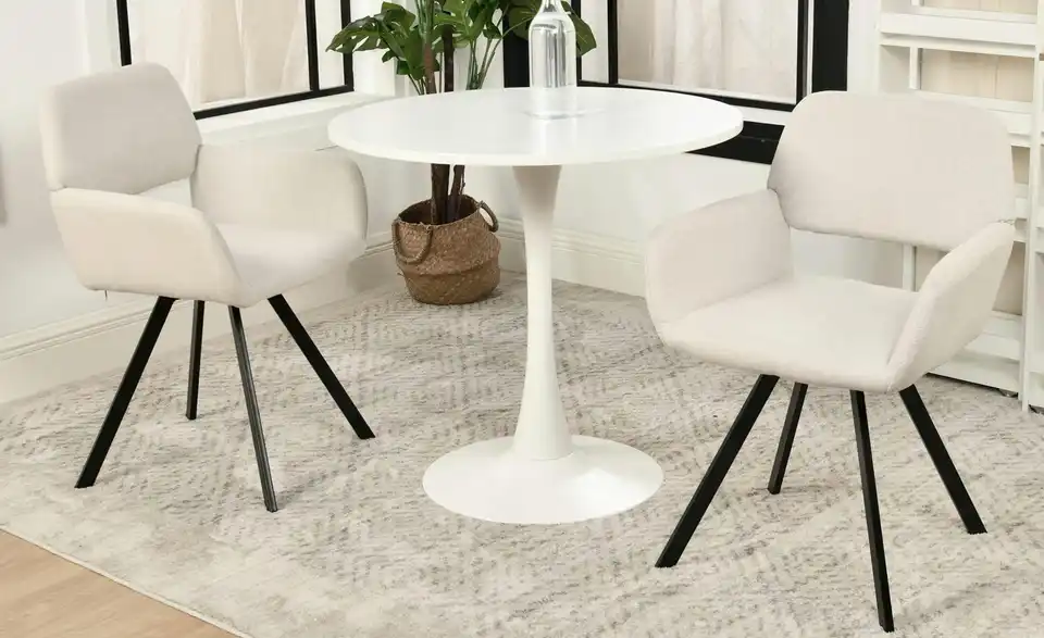 Armlehnstuhl 2er-Set 360° drehbar Calif BHL 56|83|53 cm, Webstoff