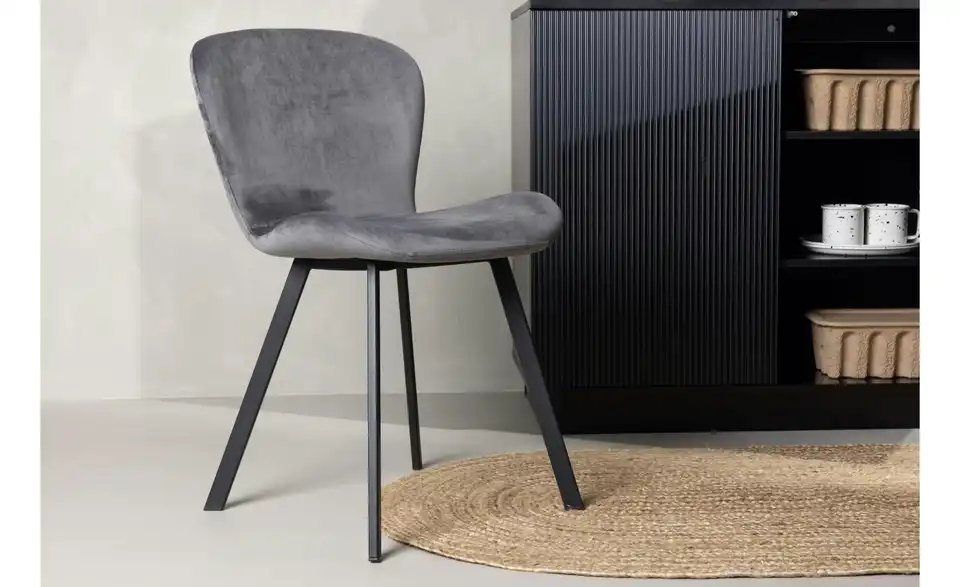 Esszimmerstuhl 2er-Set Fjôrd BHL 48|80|50 cm, Samt