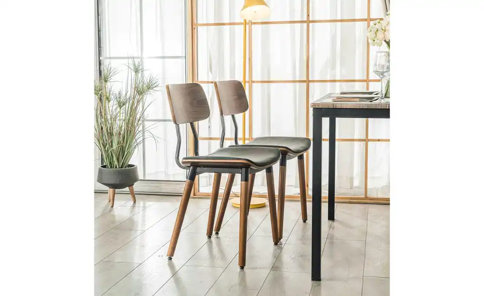 Stuhl 2er Set Victoria BHL 44|82|50 cm, Kunstleder