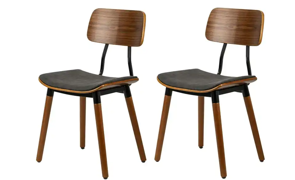 Stuhl 2er Set Victoria BHL 44|82|50 cm, Kunstleder