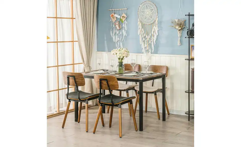 Stuhl 2er Set Victoria BHL 44|82|50 cm, Kunstleder