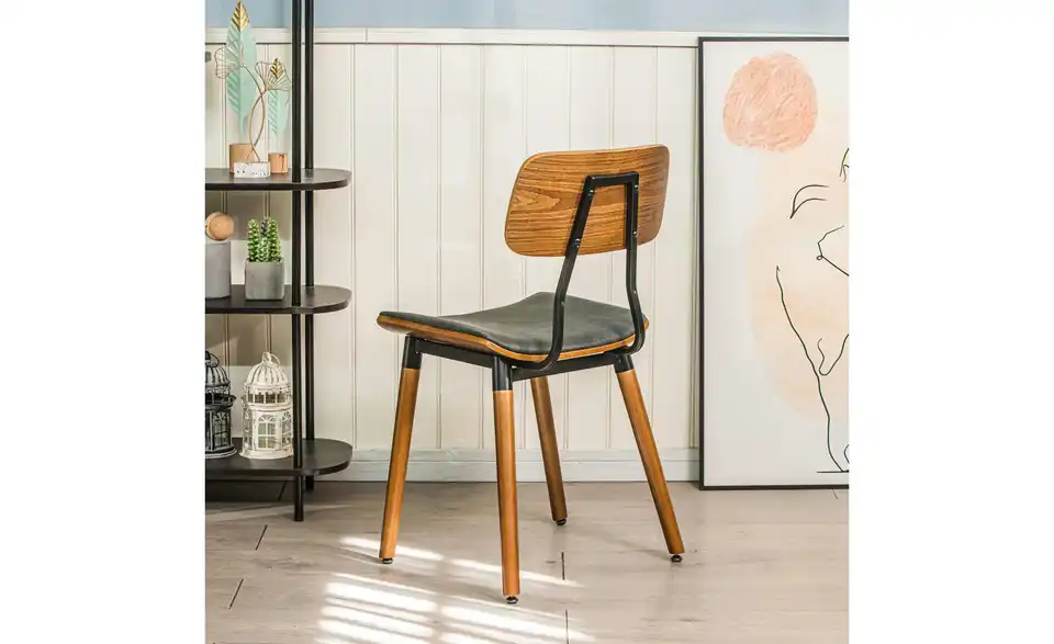 Stuhl 2er Set Victoria BHL 44|82|50 cm, Kunstleder