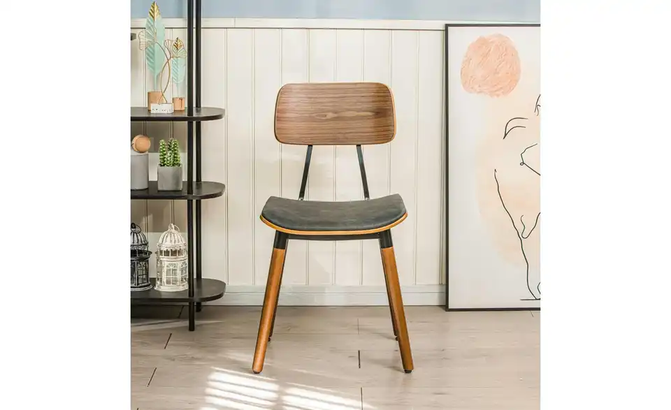 Stuhl 2er Set Victoria BHL 44|82|50 cm, Kunstleder