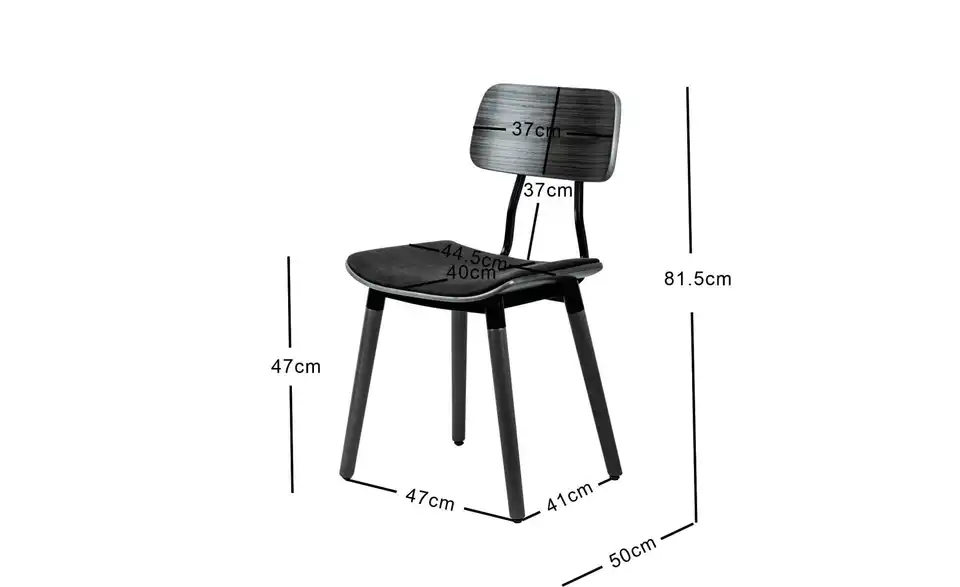 Stuhl 2er Set Victoria BHL 44|82|50 cm, Kunstleder