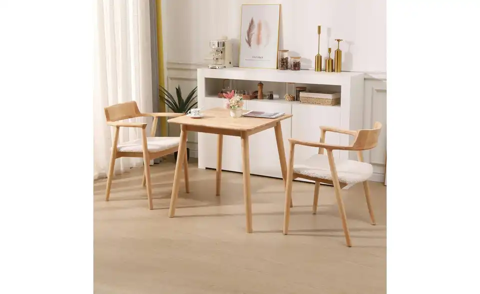 Stuhl 2er-Set Cordoba BHL 53,5|75|57,5 cm, Boucléstoff