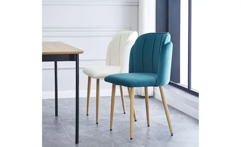 Stuhl 2er-Set Nora BHL 51|85|53 cm, Samt