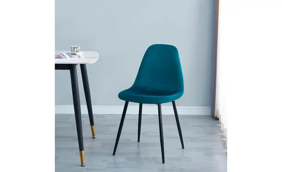 Stuhl 4er-Set Copenhagen BHL 46,5|86|44 cm, Samt