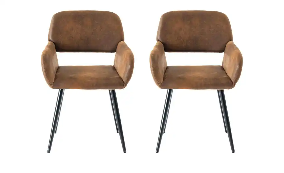 Esszimmerstuhl 2er-Set Mayfair BHL 56|80,5|53 cm, Wildleder