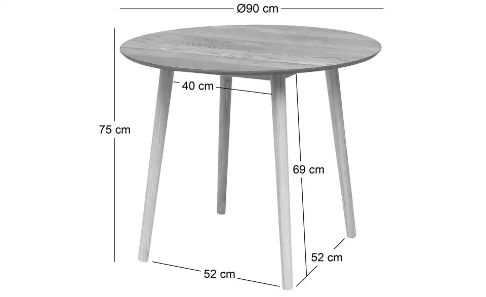 Esstisch Tradition BHL 90|75|90 cm