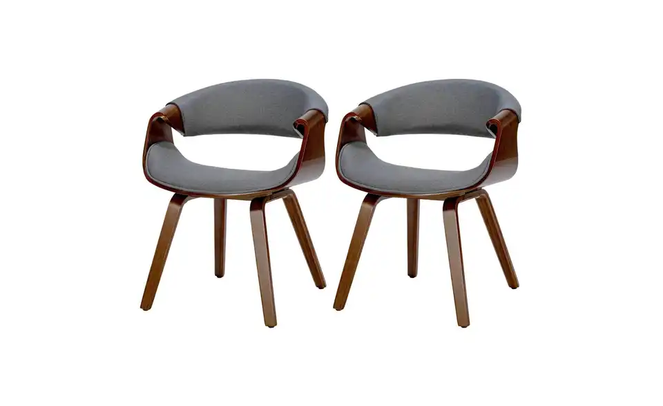 Esszimmerstuhl 2er-Set Foley BHL 62|76|52 cm, Kunstfaser