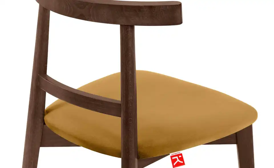 KONSIMO Holzstuhl 2er-Set BHL 47|76|45 cm, Velours