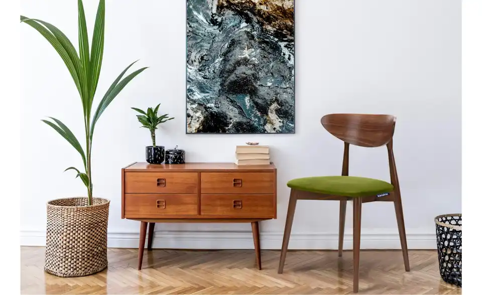 KONSIMO Esszimmerstuhl 2er-Set BHL 47|79|45 cm, Velours