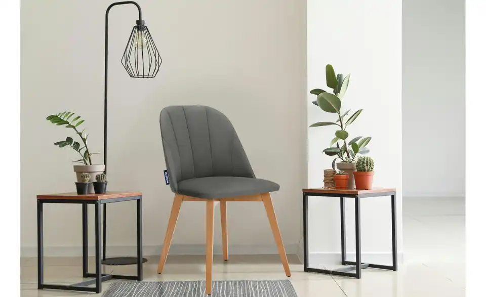 KONSIMO Polsterstuhl 2er-Set BHL 48|86|44 cm, Velours