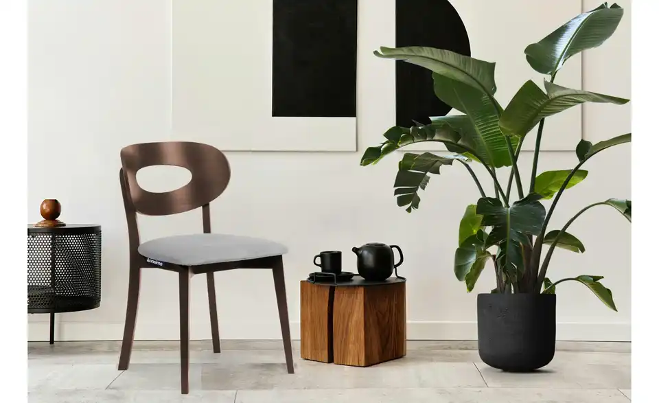 KONSIMO Polsterstuhl 2er-Set BHL 47|80|45 cm, Velours KONSIMO Polsterstuhl 2er-Set BHL 47|80|45 cm, Velours