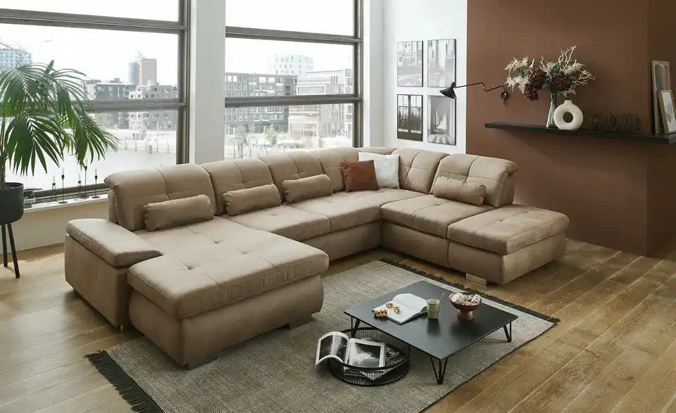 Lounge Collection Wohnlandschaft Affair BHT 371|100|260 cm, Mikrofaser