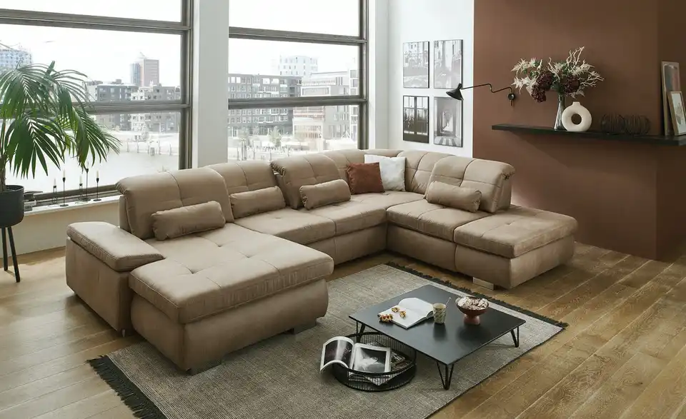 Lounge Collection Wohnlandschaft Affair BHT 371|100|260 cm, Mikrofaser