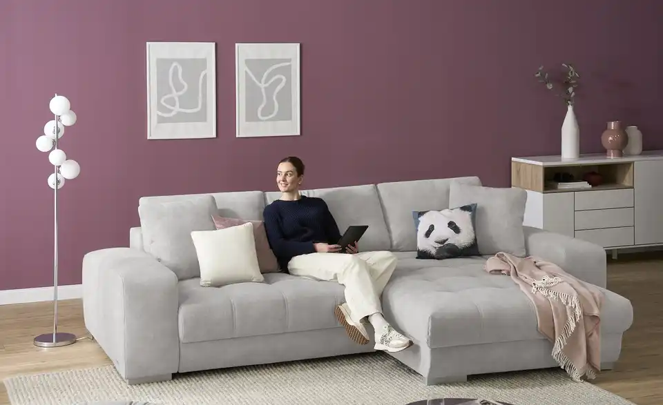 bobb Ecksofa mit pflegeleichtem Bezugsstoff Caro II BHT 305|87|202 cm, Mikrofaser