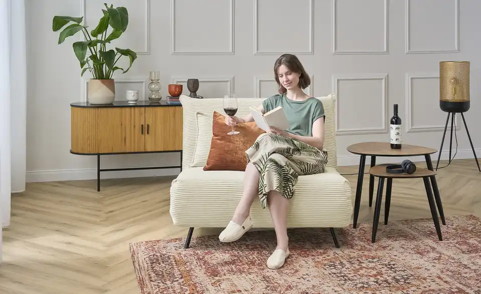 Schlafsessel Avilena BHT 107|84|91 cm, Cordstoff Schlafsessel Avilena BHT 107|84|91 cm, Cordstoff