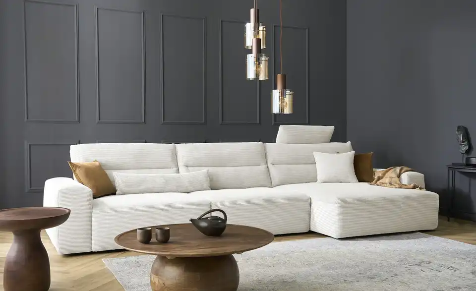 Max Schelling Ecksofa Mayfair BHT 376|159|119 cm, Cordstoff