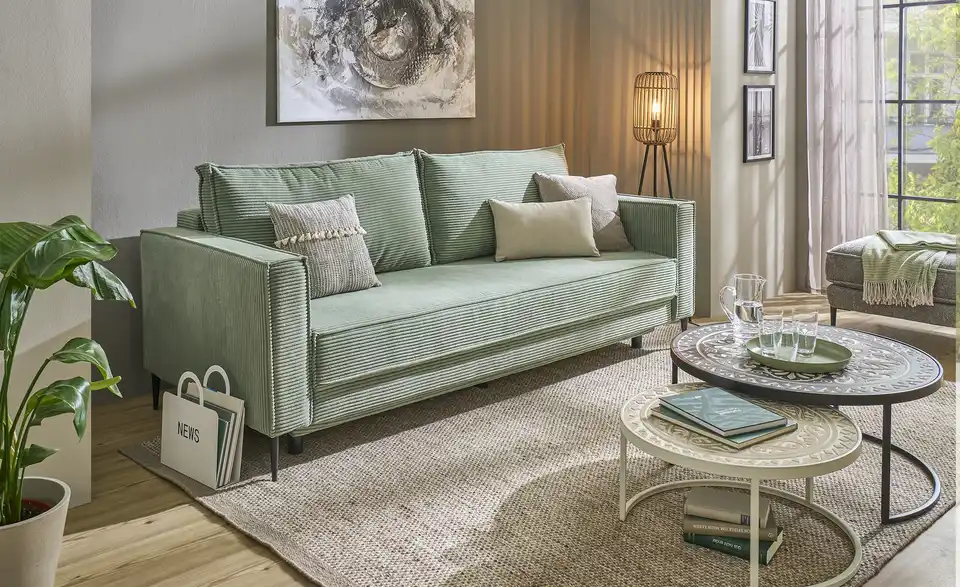 Schlafsofa Teresina BHT 222|93|98 cm, Cordstoff