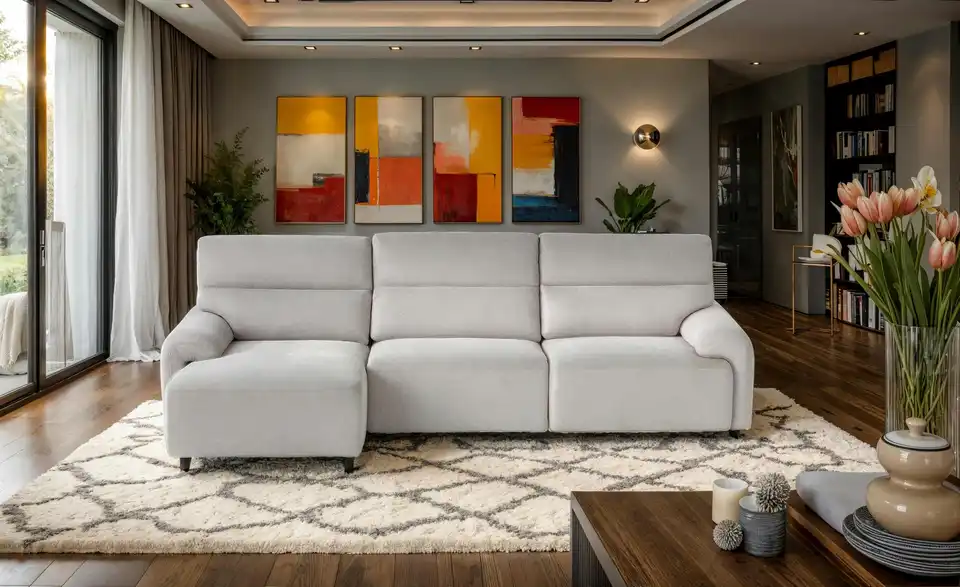 uno Ecksofa Lisa BHT 302|97|167 cm, Mikrofaser