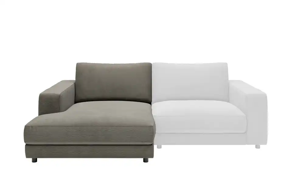 Jette Home Element Ottomane links in Feincord Sila BHT 125|85|170 cm, Cordstoff fein