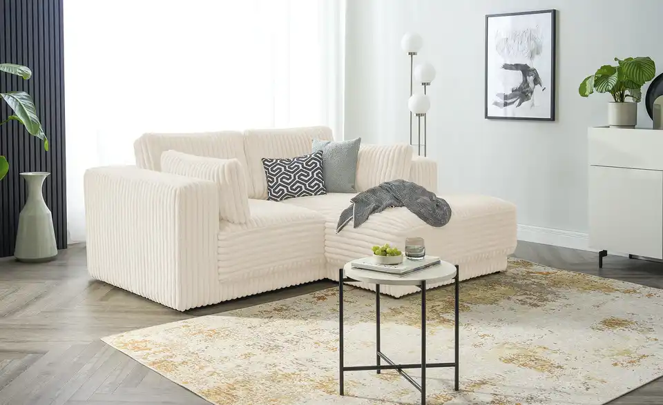 switch Ecksofa Torrino BHT 224|96|173 cm, Cordstoff