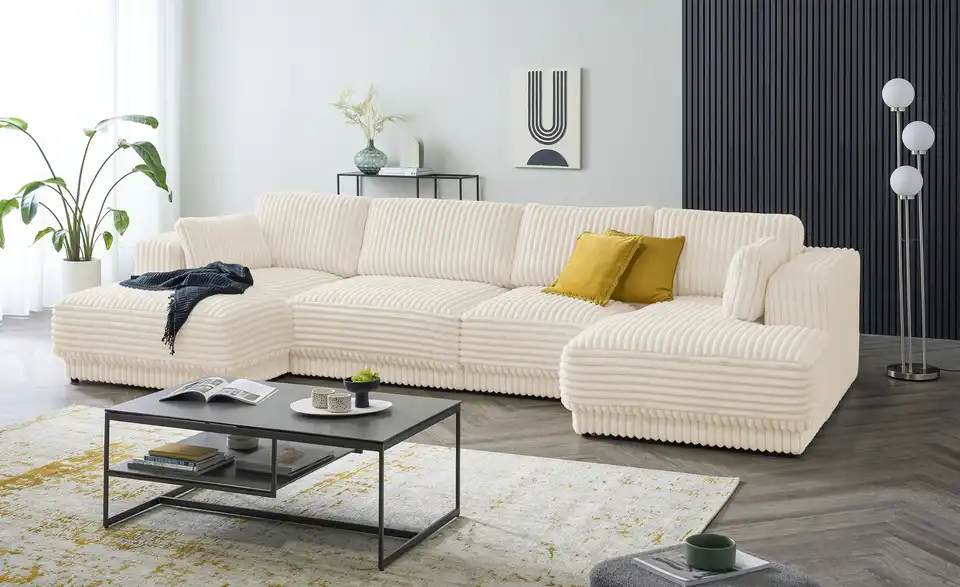 switch Wohnlandschaft Torrino BHT 420|95|173 cm, Cordstoff grob