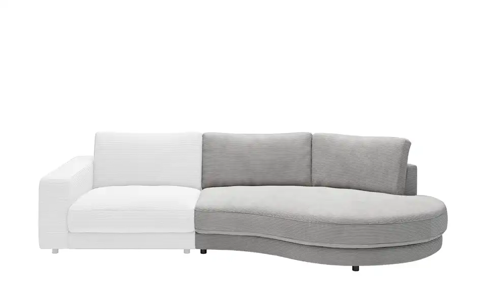 Jette Home Element Abschluss rund rechts in Cord Sila BHT 205|85|166 cm, Cordstoff