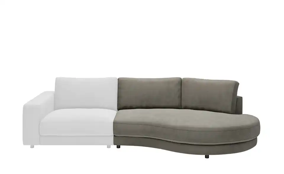 Jette Home Element Abschluss rund rechts in Feincord Sila BHT 205|85|166 cm, Cordstoff fein