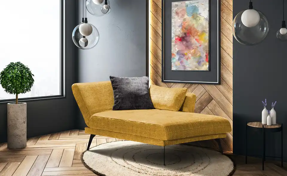 Recamiere Amira BHT 200|85|106 cm, Chenille Recamiere Amira BHT 200|85|106 cm, Chenille