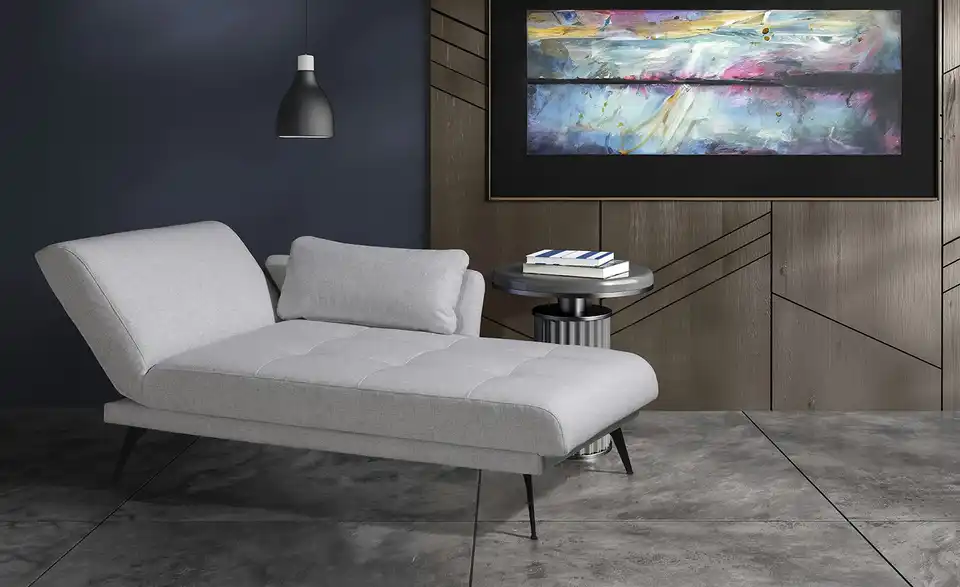 Recamiere Amira BHT 200|85|106 cm, Webstoff meliert Recamiere Amira BHT 200|85|106 cm, Webstoff meliert