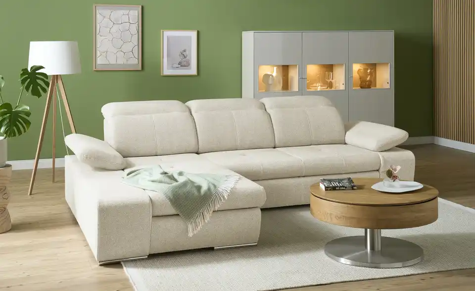 switch Ecksofa aus Mikrofaser Avilla BHT 285|86|187 cm, Webstoff meliert