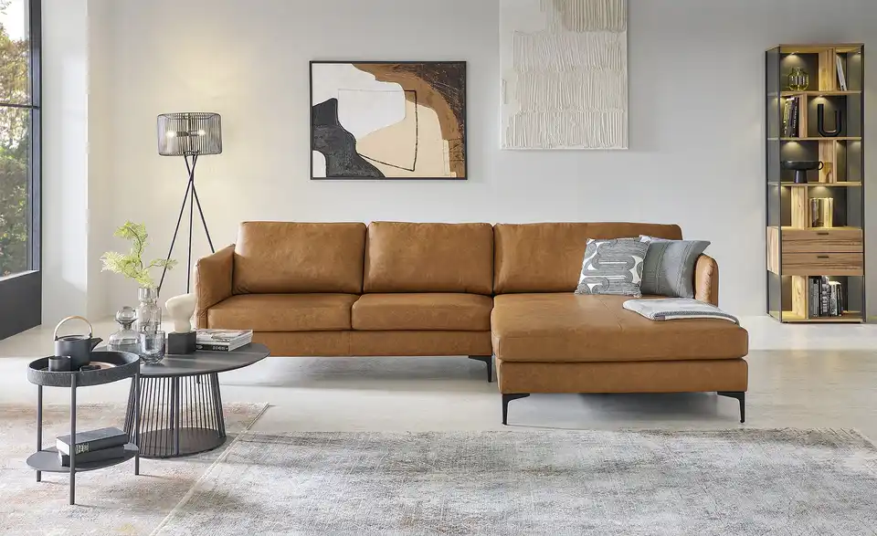 SCHÖNER WOHNEN Kollektion Ecksofa Leder Timeless Leder