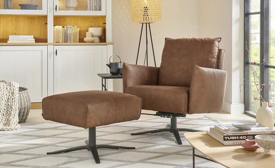 SCHÖNER WOHNEN Kollektion Sessel Lineo BHT 84|92|95 cm, Leder