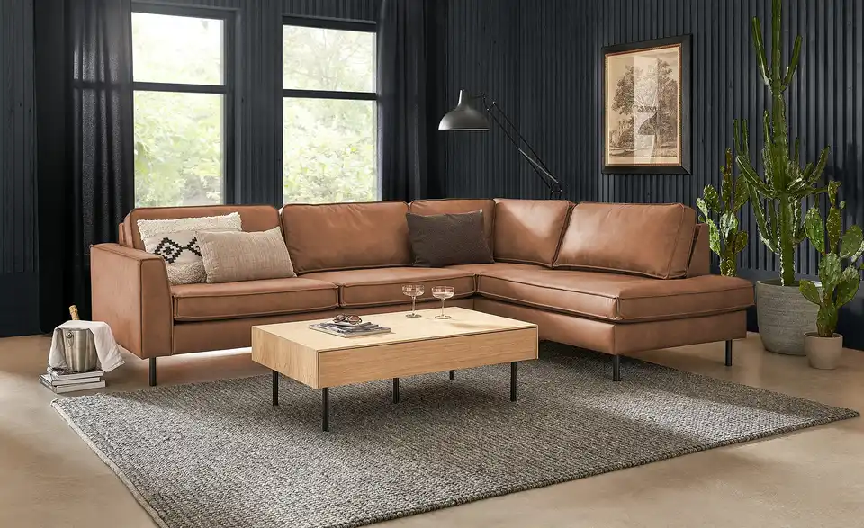 SOHO Ecksofa Skaisa BHT 296|85|217 cm, Mikrofaser in Leder-Optik