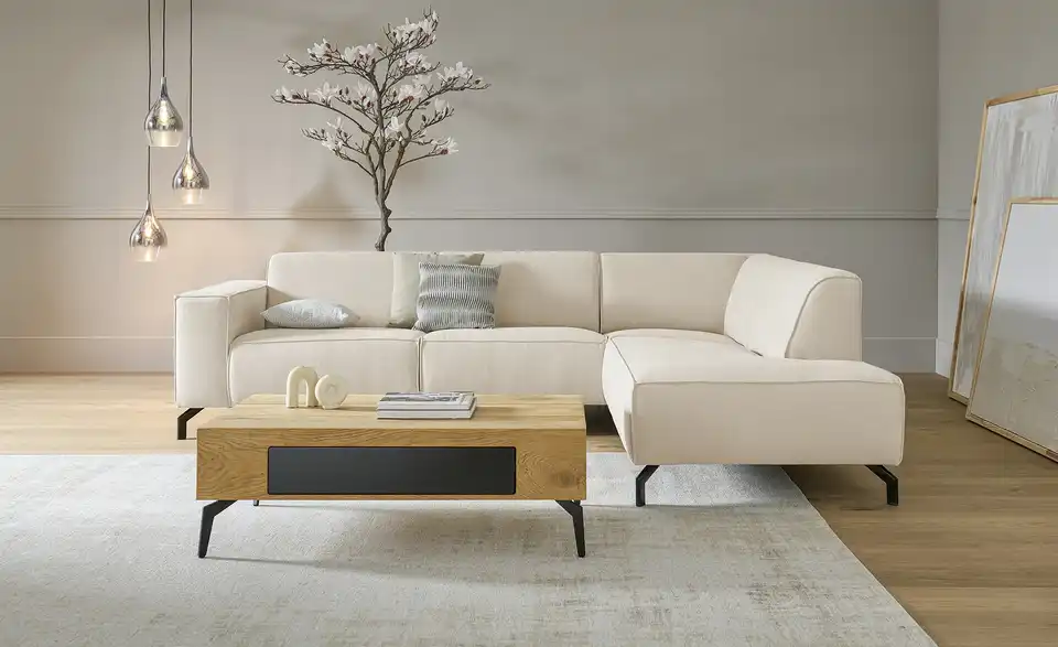 SOHO Ecksofa Brenda BHT 275|77|210 cm, Flachgewebe