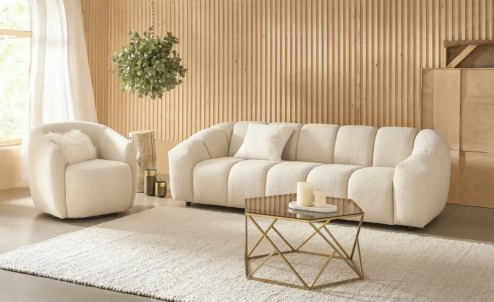 SOHO Sessel Gela BHT 85|76|82 cm, Boucléstoff