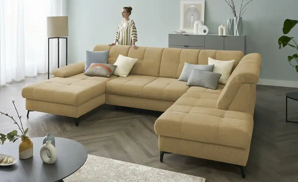 medium Wohnlandschaft Planova II BHT 338|96|231 cm, Mikrofaser