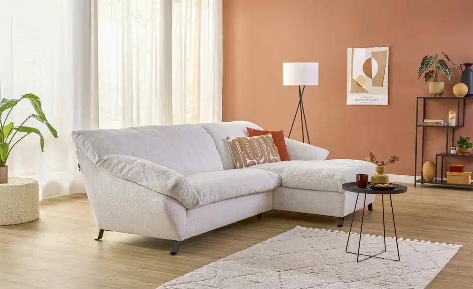 Ecksofa Cher BHT 280|84|173 cm, Webstoff