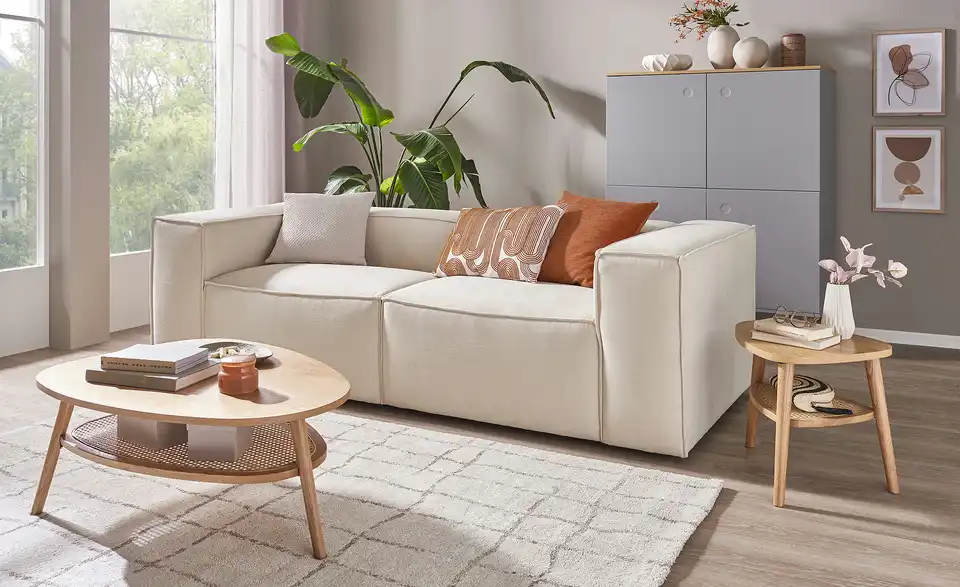 Sofa 2-sitzig Relana BHT 240|69|100 cm, Cordstoff